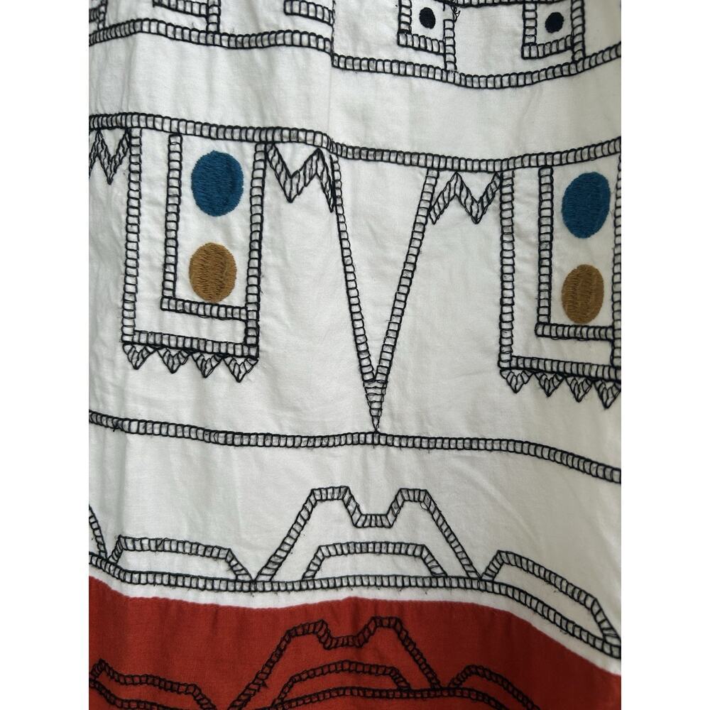 Anthropologie Edme & Esyllte Mendoza Codex Embroidered Skirt Sz 6 Boho Festival - Picture 4 of 10